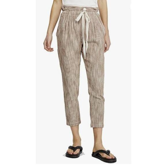 Free People Womens Light at Sunrise Cotton Knit Cropped Pants SZ 4 - Picture 1 of 9